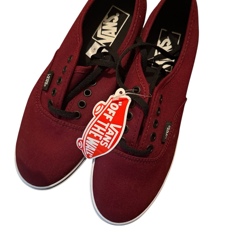 Vans Burgundy Canvas Sneakers